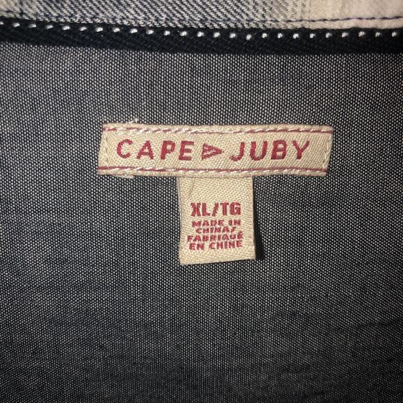 Cape Juby Cotton Blend XL Long Sleeve Button Front Shirt - Picture 3 of 5